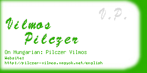 vilmos pilczer business card